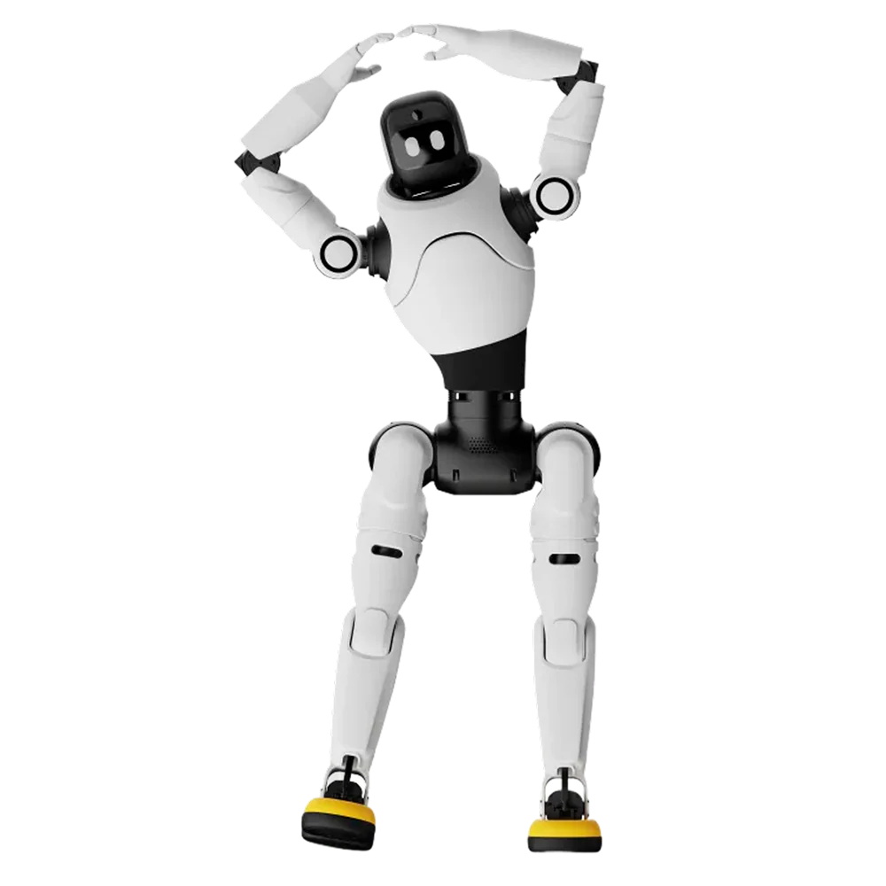 An Aura robot stretching
