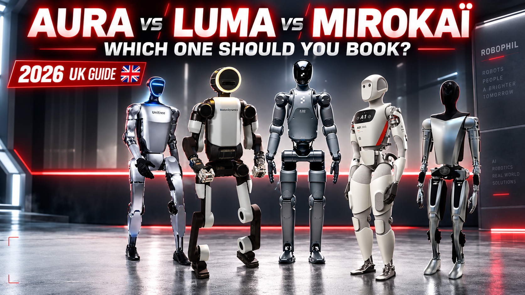 Aura vs Luma vs Mirokaï — Which One Should You Book (2026 Guide)